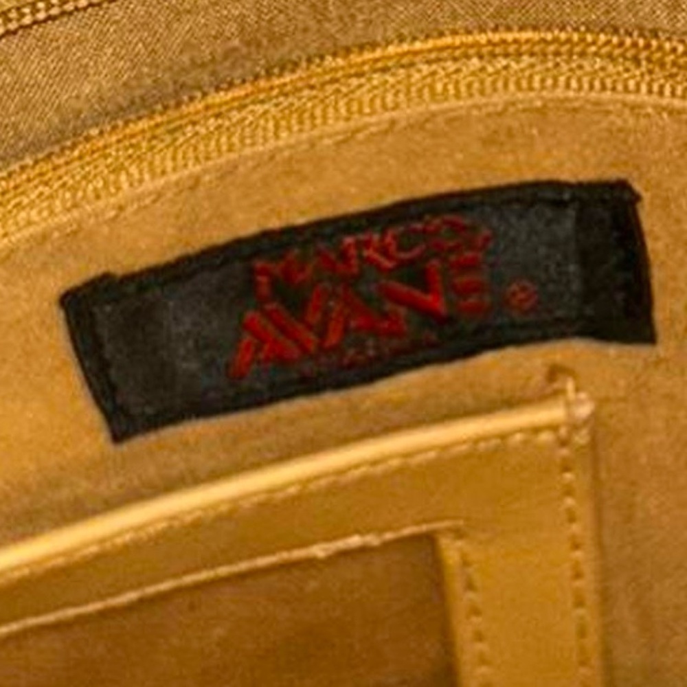 Marco Avane (italy) Y2K Leather Cargo Pocket Tote Bag Tan Shoulder Bag Vintage - Picture 6 of 8